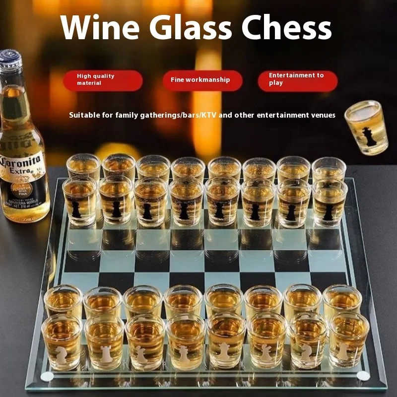 Home Bar Set - 透明ガラスワイングラスセット バー飲酒ゲーム ホームパーティーゲーム ウイスキーカクテル テキーラ バーゲーム