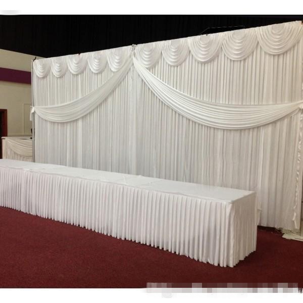 Home Bargains - Customade サテン結婚式の背景カーテンゴールド盗品サテンパーティー背景ドレープカーテン結婚式の装飾 10X10FT/10X20FT