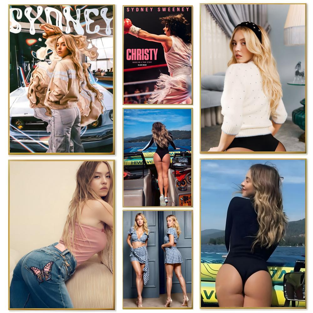 Home Bar Sydney - 女優 S-sydney S-sweeney ポスター ウォールアートプリントアート リビングルーム、ベッドルーム、バー、パーラー、家の装飾、ギフトに最適