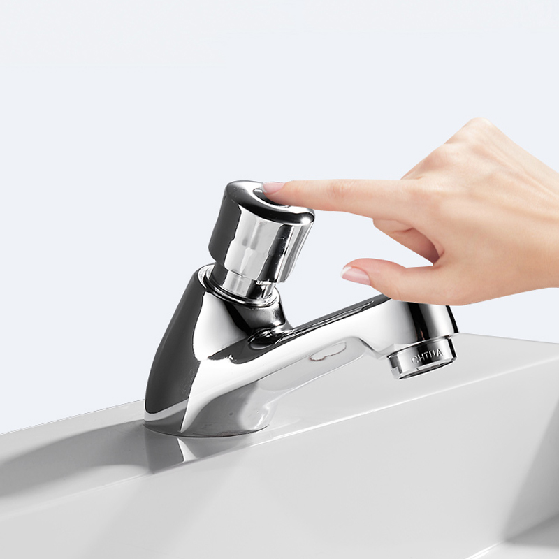 バスルームシンク蛇口,自動閉鎖式,節水,タッチプレス,遅延時 - Home Bar Sink のレビューと価格