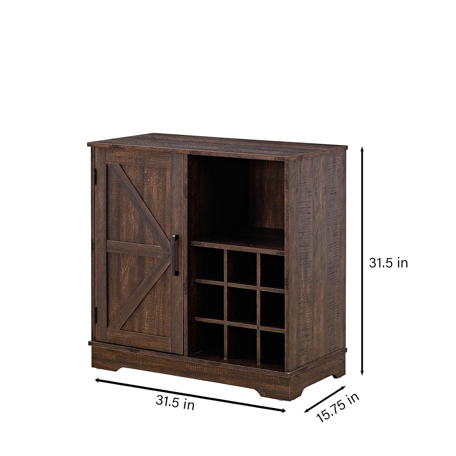 ファームハウスバーキャビネット ワインラック グラス収納、ス - Home Bar And Cabinet のレビューと価格