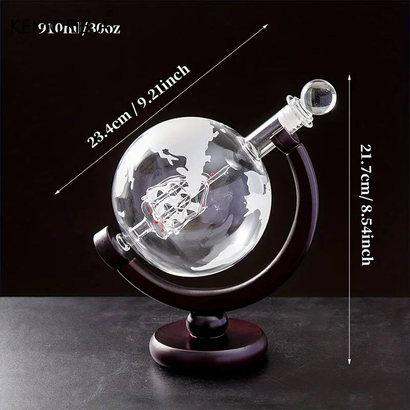 900MLグローブ型ウイスキーデキャンタセット、鉛フリーガラ - Decanter Globe Set のレビューと価格