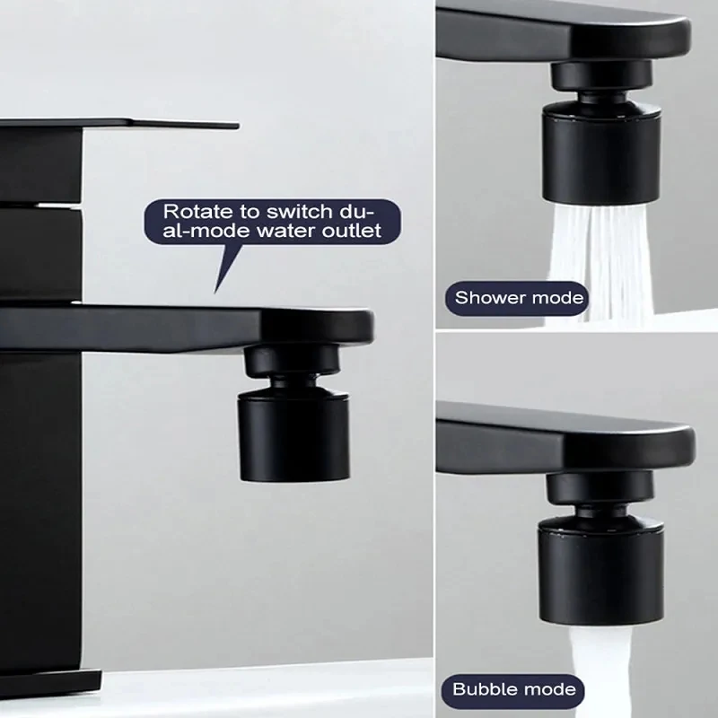 新しい360 °   回転式蛇口エクステンダー ブラック真鍮 - Home Bar Sink のレビューと価格